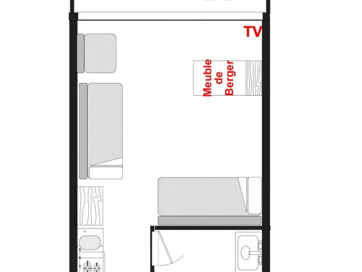 Studio Skis Aux Pieds Avec Piscine Chauffee Et Tennis - Fr-1-505-50 Нотр-Дам-де-Белькомб